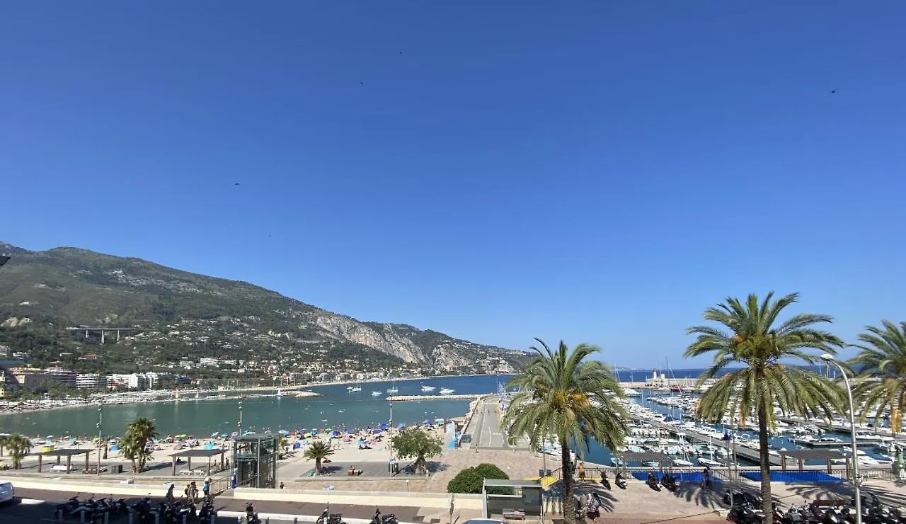 Sablettes Beach-Plage-Vue Mer-Centre Ville Menton Franciaország